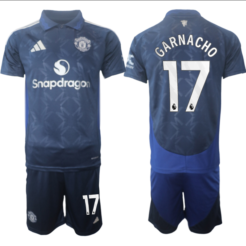 Men 2024-2025 Club Manchester United away blue #17 Soccer Jersey->indianapolis colts->NFL Jersey